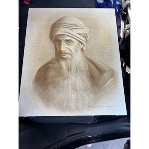 Original 1982 Pastel Portrait drawing by Jacques Flechemuller 1982